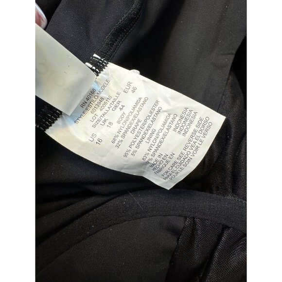 Magicsuit Size 16 Black White One Piece Swimsuit Built in Bra Ruched Front NWT - Picture 9 of 12